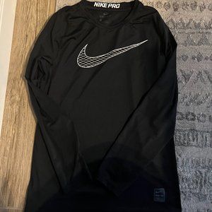 Boy's Youth Large NikePro Compression Long Sleeve Training Top